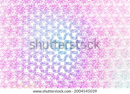 Light pink, blue vector backdrop with dots. Blurred bubbles on abstract background with colorful gradient. Design for business adverts.