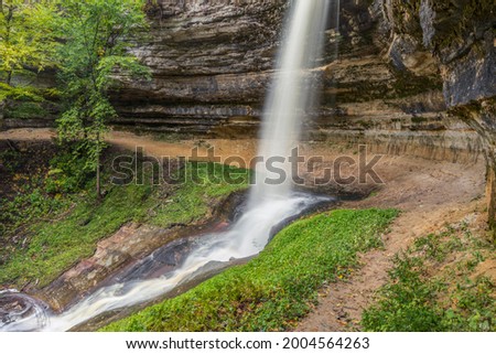 Munising Falls, Pictured Rocks National Lakeshore, Alger County, Upper Peninsula of Michigan near Munising