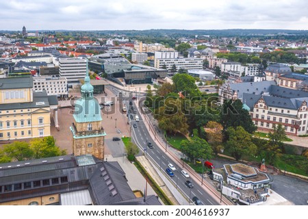 Summer cityscape of Darmstadt, Germany Royalty-Free Stock Photo #2004616937