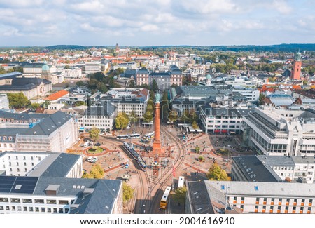 Summer cityscape of Darmstadt, Germany Royalty-Free Stock Photo #2004616940