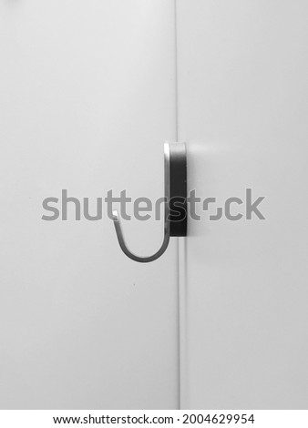 Steel hook on a white background