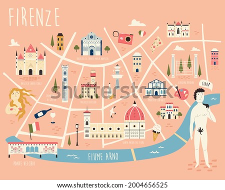 MAP-OF-FLORENCE Stock Vector Images - Avopix.com