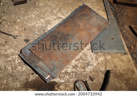 Steel plate for damaged truck chassis repair material
