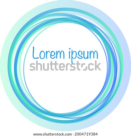 Circle blue gradient abstract banner template illustration