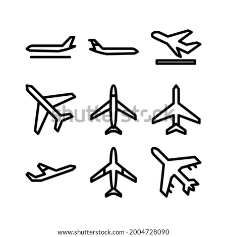 airplane icon or logo isolated sign symbol vector illustration - Collection of high quality black style vector icons
