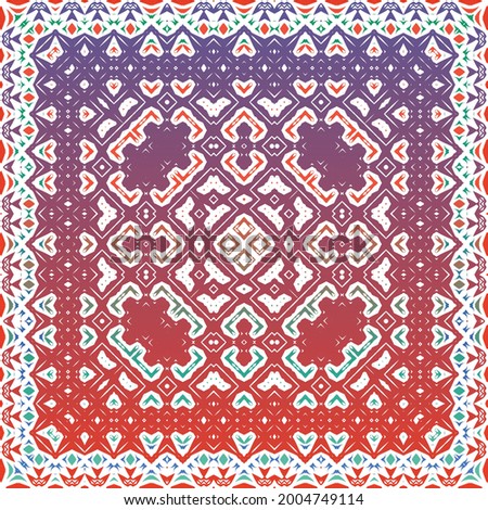 Decorative color ceramic talavera tiles. Vector seamless pattern collage. Original design. Red folk ethnic ornament for print, web background, surface texture, towels, pillows, wallpaper.