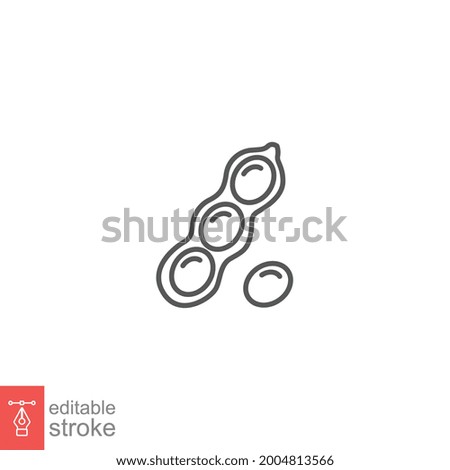 soybeans icon. nature vegetable food. Soybean seeds For soy milk for health. soya bean plant for food apps web. editable stroke outline style. vector illustration design on white background EPS 10 Royalty-Free Stock Photo #2004813566