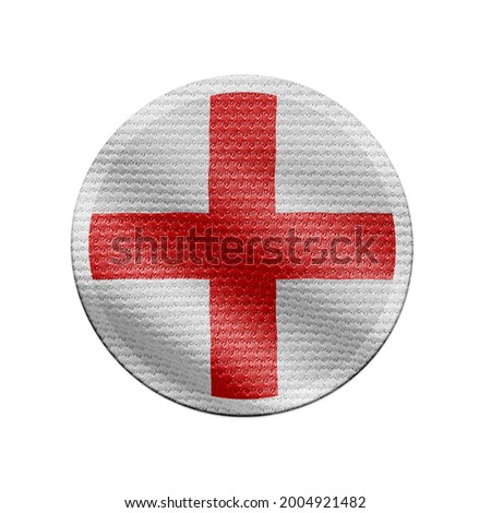 England flag isolated on white with clipping path. England flag frame with empty space for your text. National symbols of England.