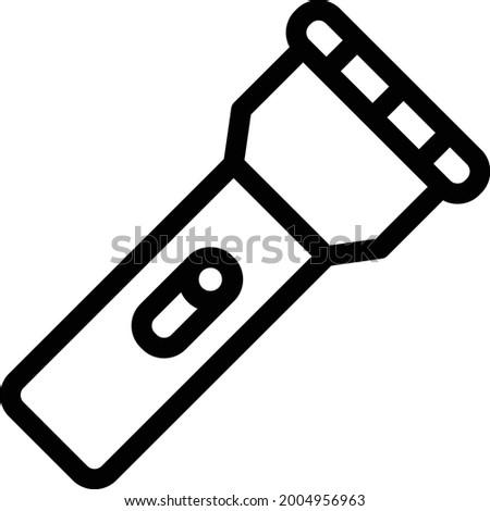 torch with white background .torch use for lightning . thin line icon.