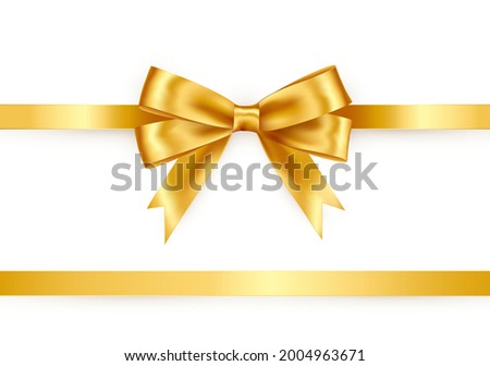 Shiny color satin ribbon on white background. Christmas gift, valentines day, birthday  wrapping element