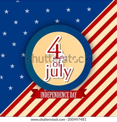 vector design for fourth of July, Independence day of America. 