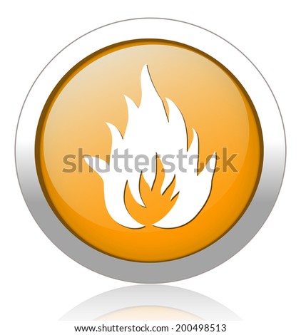 Flames fire button