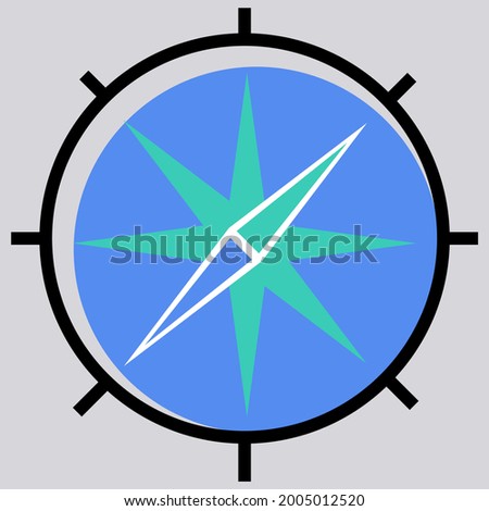 Latest and Trending compass icon on grey background for web and mobile.