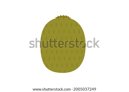 Vector illustration of simple and cute kiwi