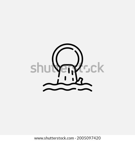 Waste water icon sign vector,Symbol, logo illustration for web and mobile Royalty-Free Stock Photo #2005097420