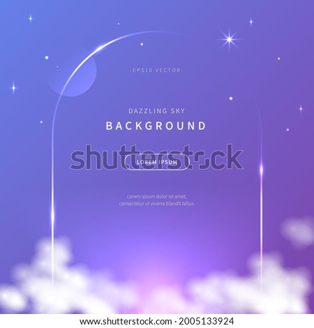 sunshine sky concept banner composed of dazzling sources. sunny background with gradient color illustration. warm and hot season design for web page, book, promotion. vector design of eps version 10. Royalty-Free Stock Photo #2005133924