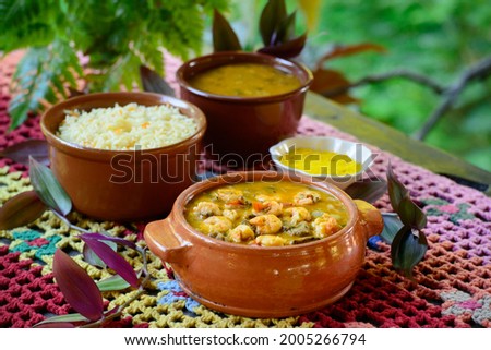 Shrimp stew.  Traditional dish of Brazilian cuisine and consumed throughout the Brazilian coast. Royalty-Free Stock Photo #2005266794