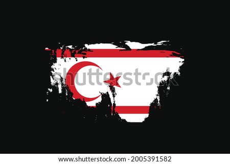 Grunge Style Flag of the Turkish Republic of Northern Cyprus. It will be used t-shirt graphics, print, poster and Background.