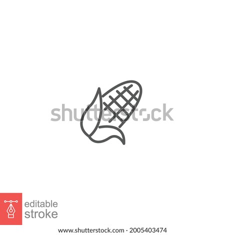 corn cobs icon. nature vegetable food. Vegetarian, vegan, harvest for topics like food, healthy eating, dieting. editable stroke. vector illustration. design on white background. EPS 10 Royalty-Free Stock Photo #2005403474