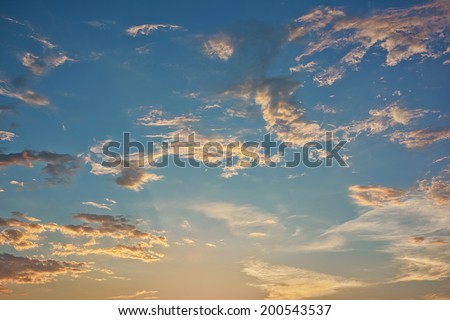 Sunrise / sunset with clouds