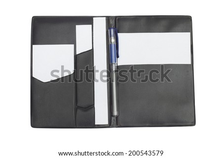 notebook on the white background