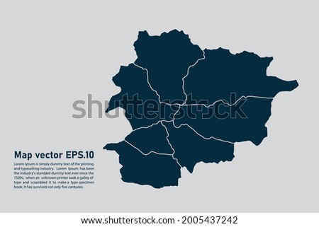 Andorra map vector. isolated on light gray background