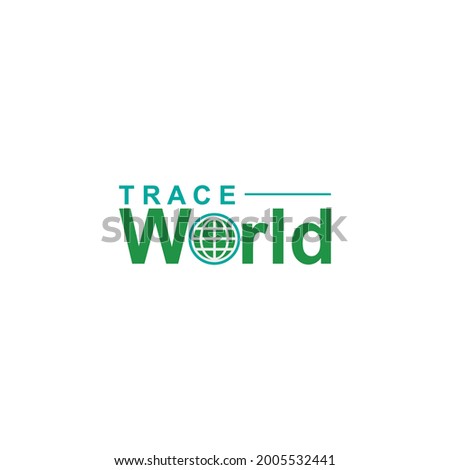 trace world logo design concept globe earth company