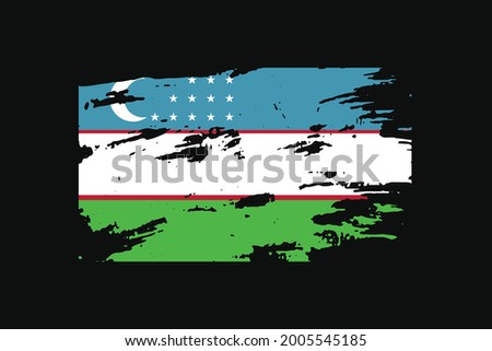 Grunge Style Flag of the Uzbekistan. It will be used t-shirt graphics, print, poster and Background.