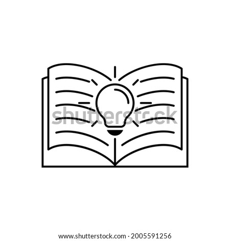 Bulb Book Education Icon Design Graphic Template Isolated