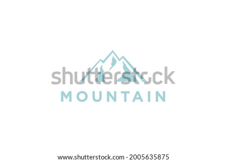 Abstract mountain camp logo design vector illustration. Mountain suitable for camping and adventure company logos.