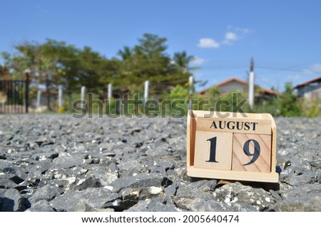 August 19, Country background for your business, empty cover background.