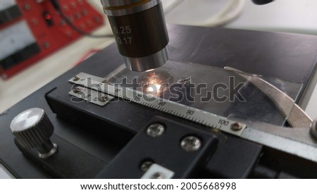 HD microscope photo in lab