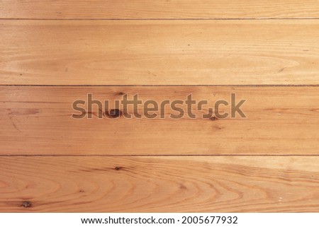 Vector wooden background, horizontal planks of varnished pine wood of a table