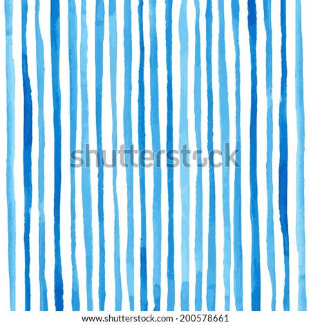 Watercolor stripes pattern. Drawing by hand. Vector illustration Royalty-Free Stock Photo #200578661
