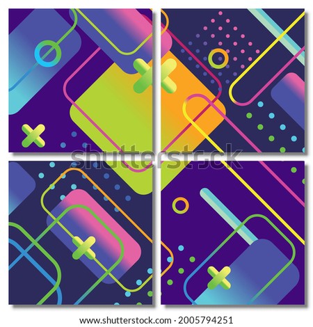 Set of Colorful abstract background templates, Modern background collection for design and creative ideas.