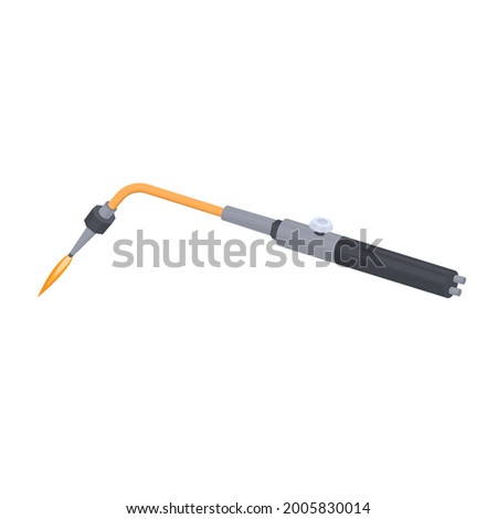 Welding torch. The device for welding works, vector illustration