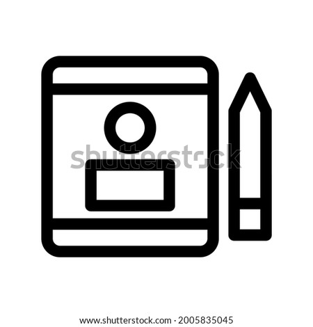 address book icon or logo isolated sign symbol vector illustration - high quality black style vector icons
