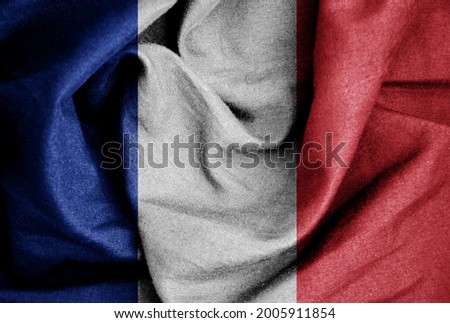 Flag texture on the silk background