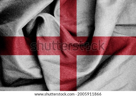 Flag texture on the silk background
