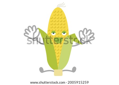 Vector illustration of a simple and cute cone character