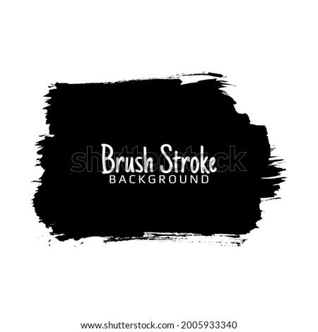 Decorative black watercolor brush stroke design background vector