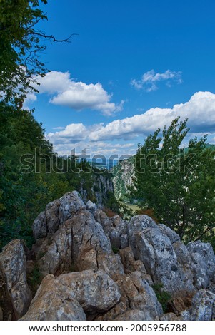 A view over the river Danube from the Ciucaru Mare peak