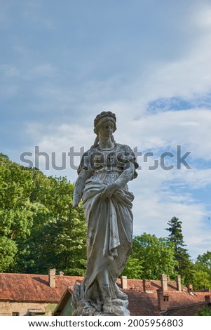 Statue of Goddess Diana in Baile Herculane Romania