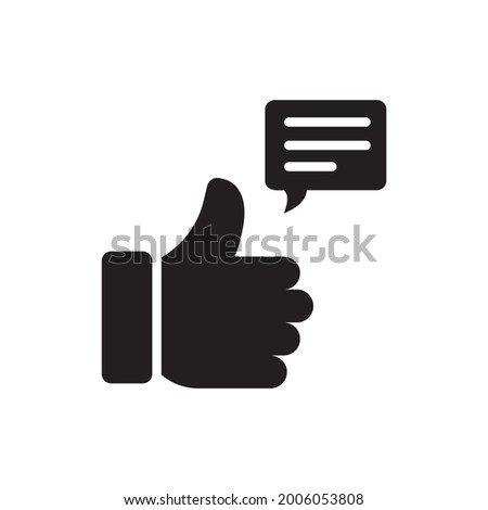 Feedback vector solid icon. Marketing and advertising symbol EPS 10 file