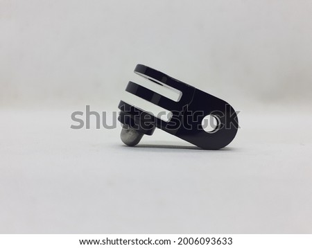 Sport Action Camera and Accessories in White Isolated Background