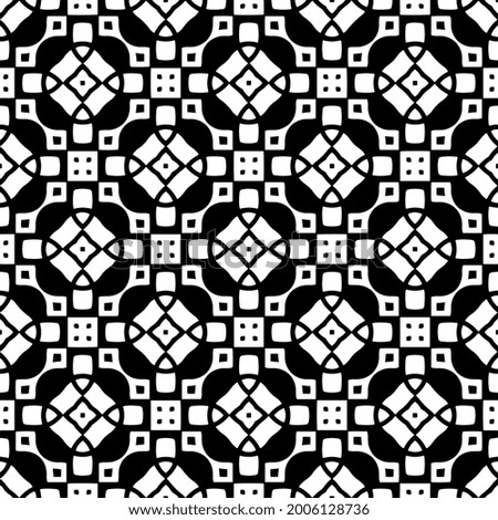 floral seamless pattern background.Geometric ornament for wallpapers and backgrounds. Black and white 

pattern.