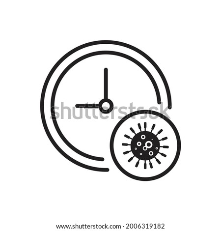 Coronavirus incubation period icon design vector illustration