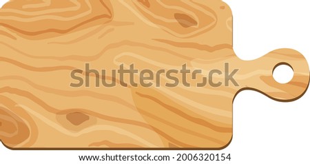 A wooden cutting board isolated illustration