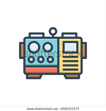 Vector colorful illustration icon for  generator