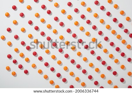 Colorful food background of sweet candy dragee 